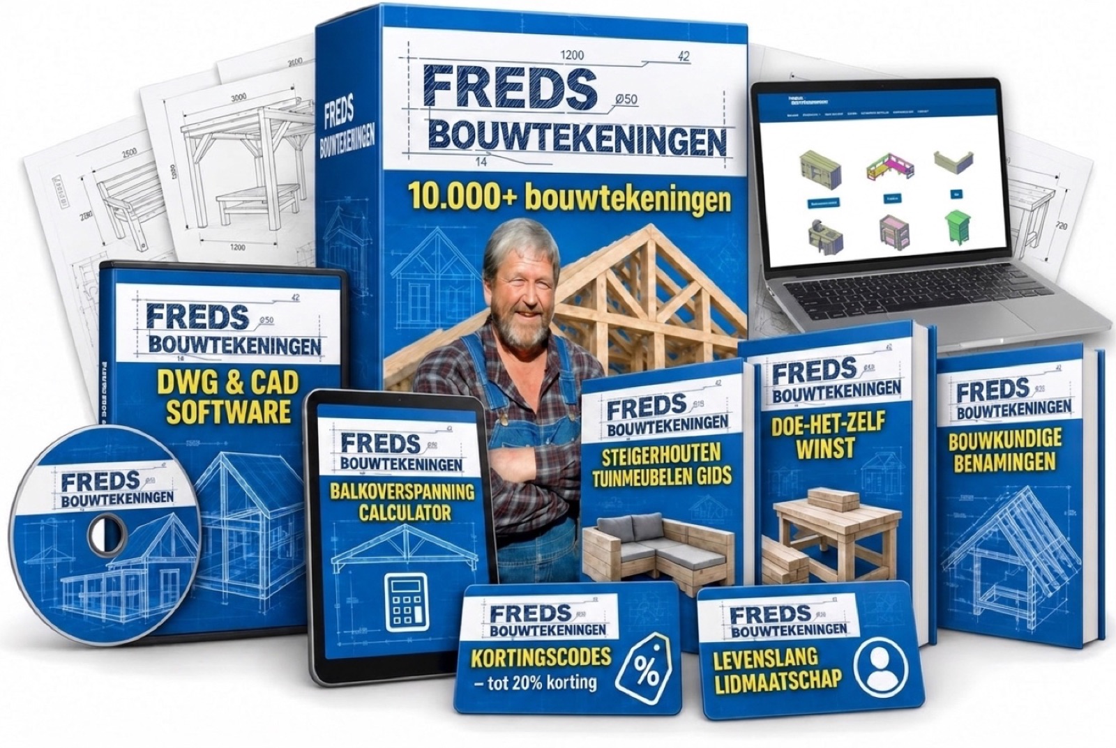 Fred's Bouwtekeningen Pakket met alle bonussen (digitaal)