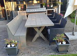 Tuintafel met bank