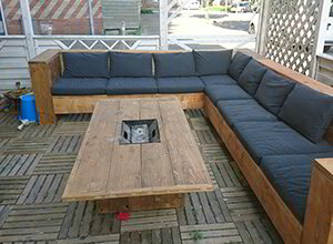 Hoekbank met tafel